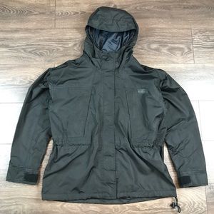 Polo Sport Ralph Lauren Vintage Black Hooded Full Zip Windbreaker Jacket Size S